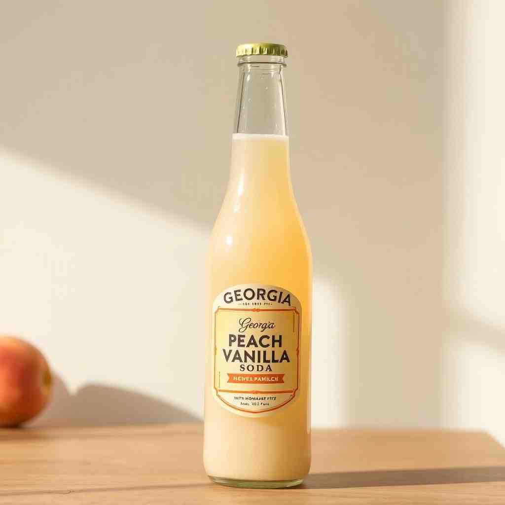 Georgia Peach Vanilla Soda - Homemade Fizz